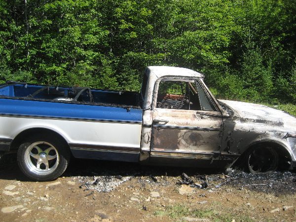 Burnt Stolen Truck - 1